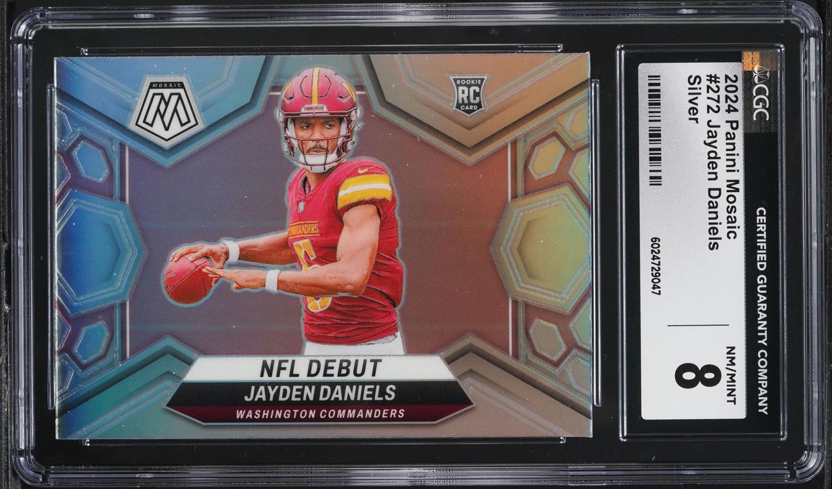 2024 Panini Mosaic Silver Jayden Daniels ROOKIE #272 CGC 8 NM-MT