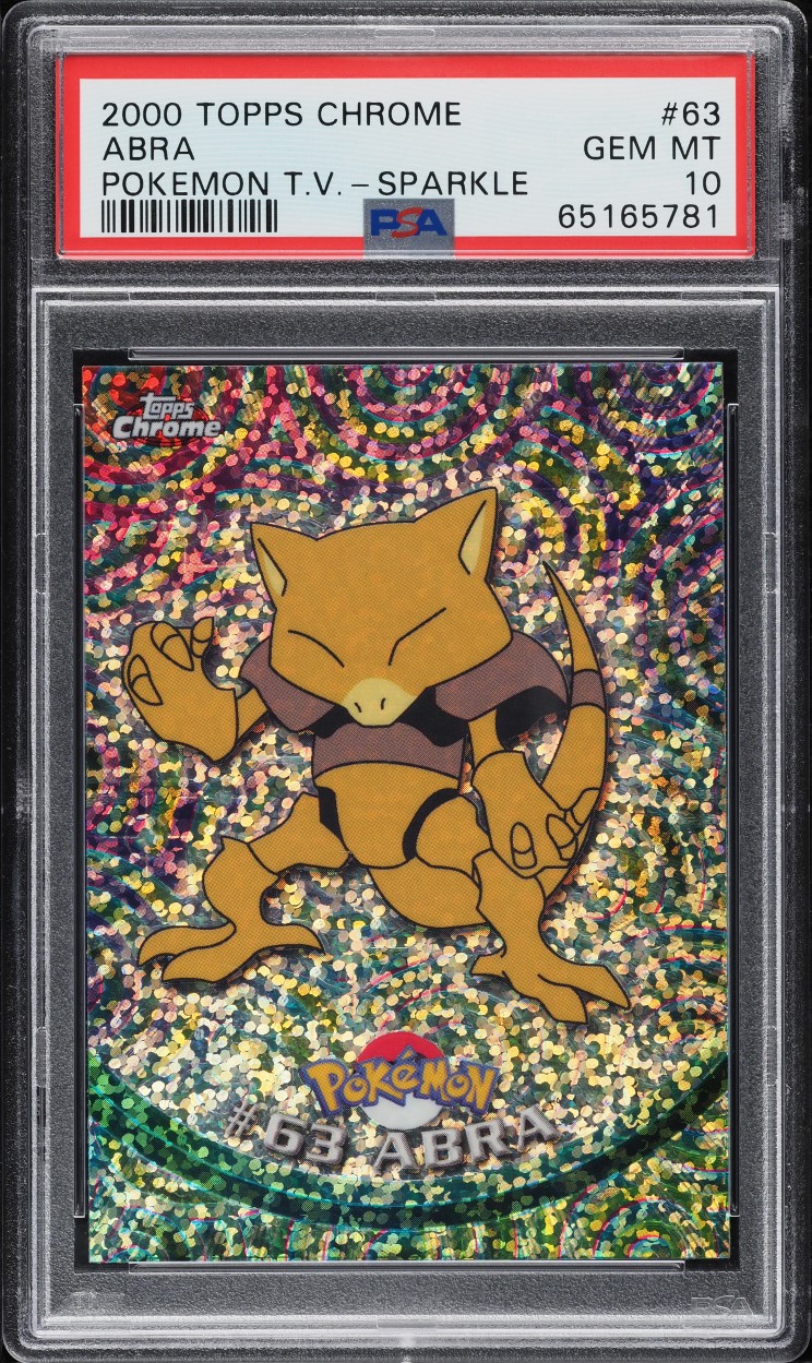 2000 Topps Chrome Pokemon Series 1 Sparkle Abra #63 PSA 10 GEM MINT