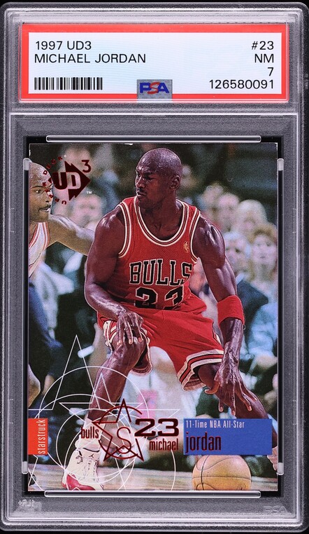 1997 UD3 Basketball Michael Jordan #23 PSA 7 NRMT
