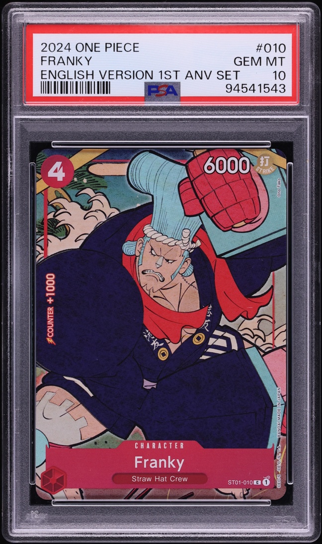 2024 One Piece 1st Anniversary Set English Version Franky #ST01-010 PSA 10 GEM MINT