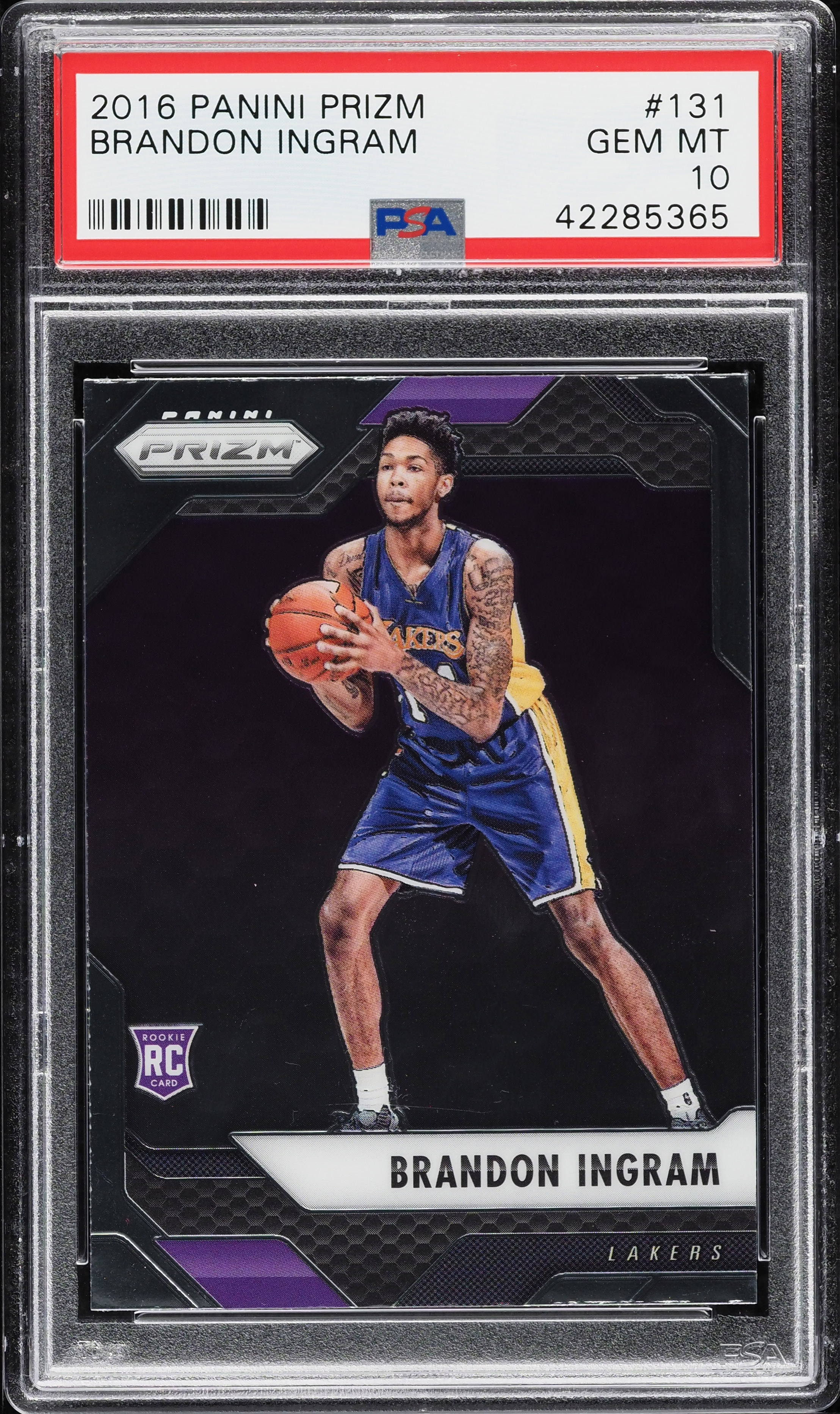 2016 Panini Prizm Brandon Ingram ROOKIE #131 PSA 10 GEM MINT