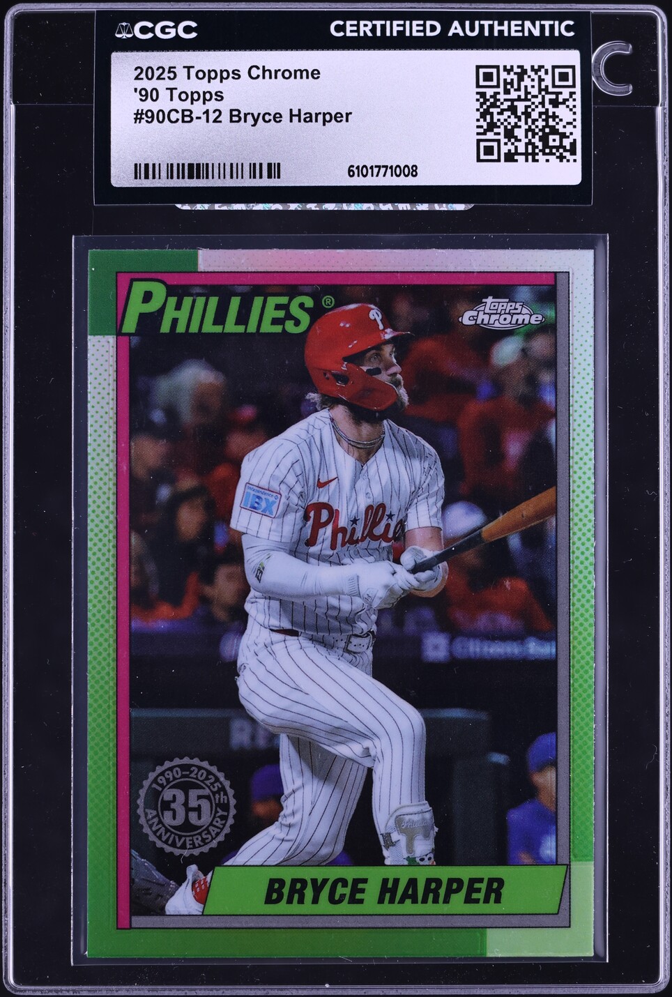 2025 Topps Chrome '90 Bryce Harper #90CB-12 CGC AUTH