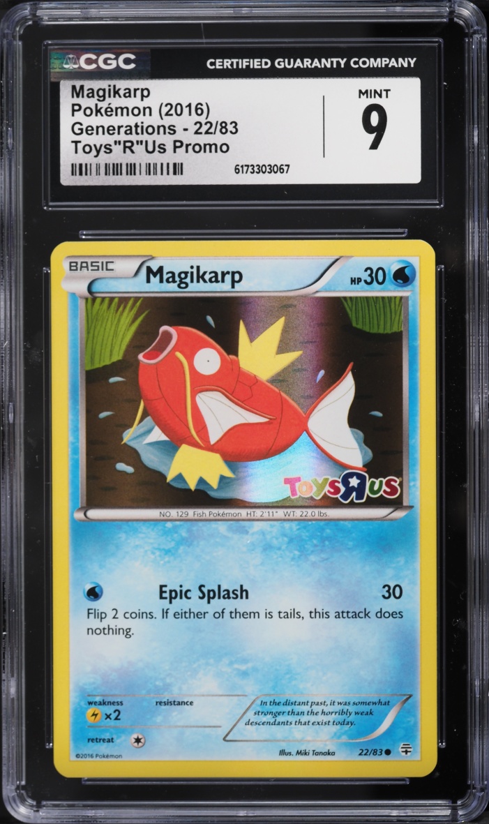 2016 Pokemon XY Generations Toys"R"Us Promo Magikarp #22 CGC 9 MINT