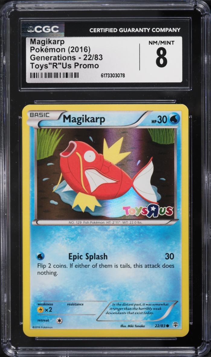 2016 Pokemon XY Generations Toys"R"Us Promo Magikarp #22 CGC 8 NM-MT