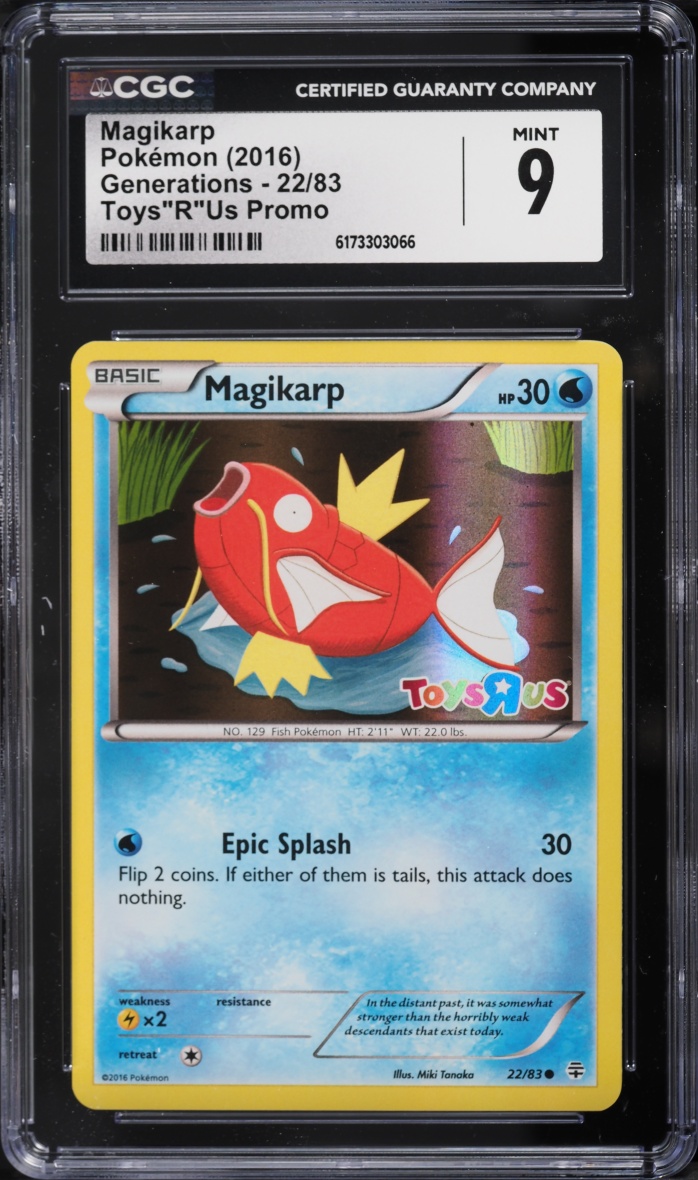 2016 Pokemon XY Generations Toys"R"Us Promo Magikarp #22 CGC 9 MINT