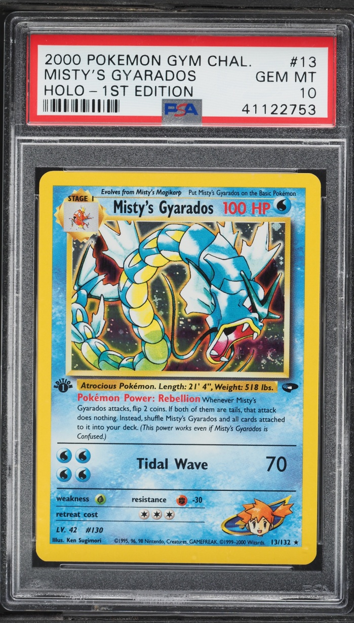 2000 Pokemon Gym Challenge 1st Edition Holo Misty's Gyarados #13 PSA 10 GEM MINT