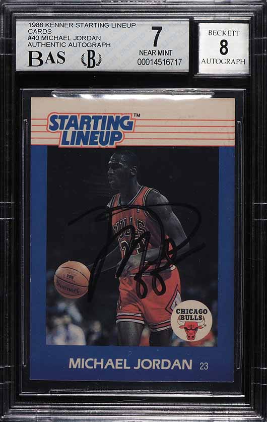 1988 Kenner Starting Lineup Michael Jordan PSA 8 NM-MT on