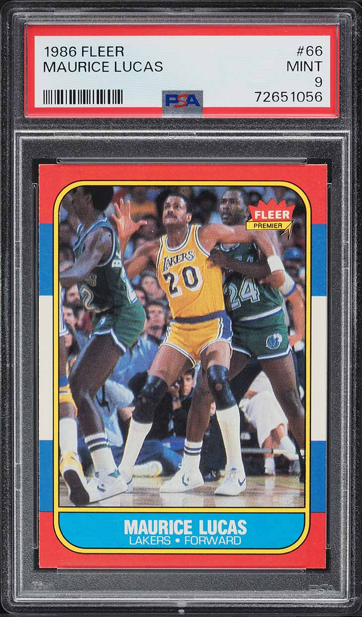 1986 Fleer Basketball Maurice Lucas #66 PSA 9 MINT - Main Image