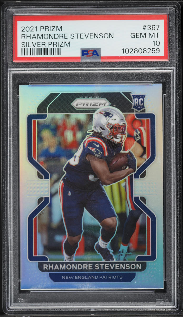 2021 Panini Prizm Silver Rhamondre Stevenson ROOKIE #367 PSA 10 GEM MINT