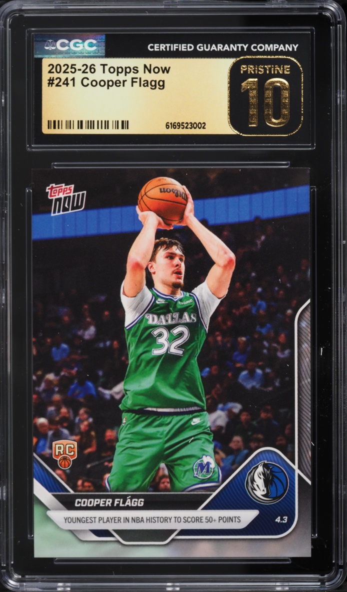 2025 Topps Now Cooper Flagg ROOKIE #241 CGC 10 PRISTINE