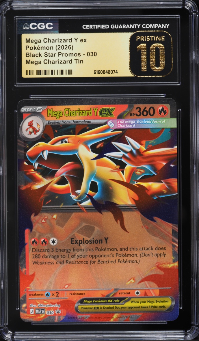 2026 Pokemon Mega Evolution Promo Tin Mega Charizard Y ex #30 CGC 10 PRISTINE