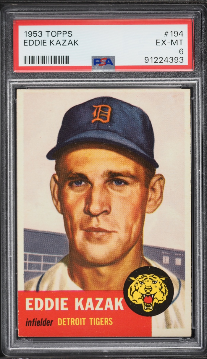 1953 Topps Eddie Kazak #194 PSA 6 EXMT