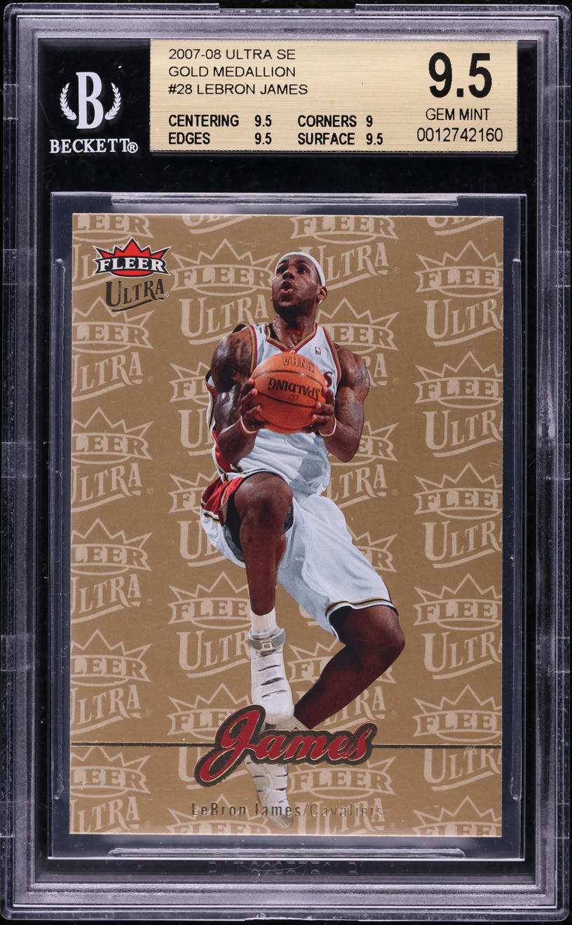 2007 Ultra SE Gold Medallion LeBron James #28 BGS 9.5 GEM