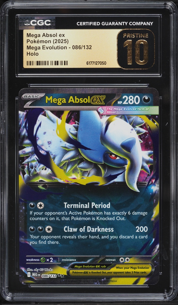 2025 Pokemon Mega Evolution Holo Mega Absol Ex #86 CGC 10 PRISTINE