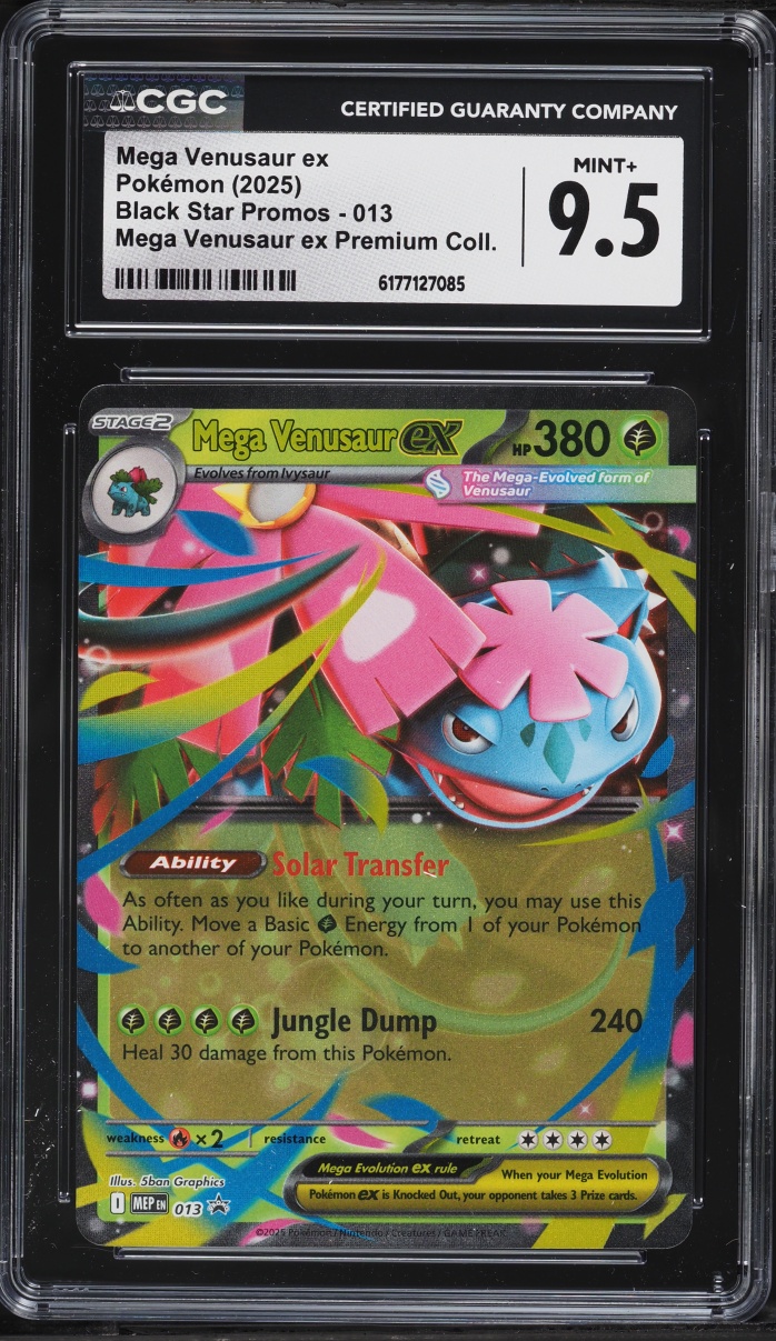 2025 Pokemon Mega Evolution Promo Premium Collection Holo Mega Venusaur Ex #13 CGC 9.5 MINT+