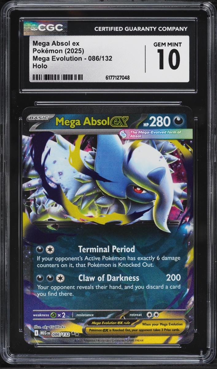 2025 Pokemon Mega Evolution Holo Mega Absol Ex #86 CGC 10 GEM MINT