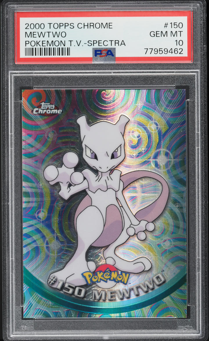 2000 Topps Chrome Pokemon Series 2 Spectra Mewtwo #150 PSA 10 GEM MINT