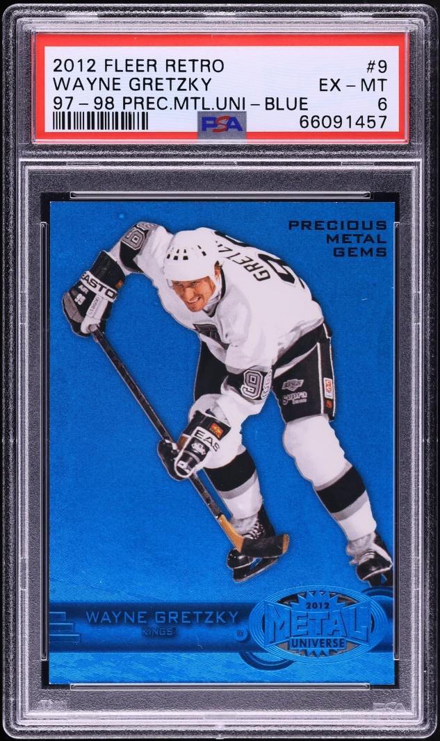 2012 Metal Universe '97 Precious Metal Gems PMG Blue Wayne Gretzky /50 #9 PSA 6 EXMT