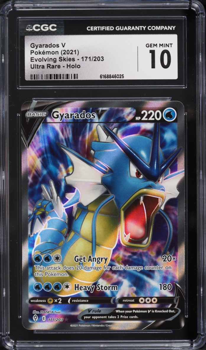 2021 Pokemon Sword & Shield Evolving Skies Full Art Gyarados V #171 CGC 10 GEM MINT