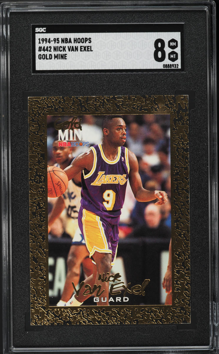 1994 Hoops Gold Mine Nick Van Exel #442 SGC 8 NM-MT