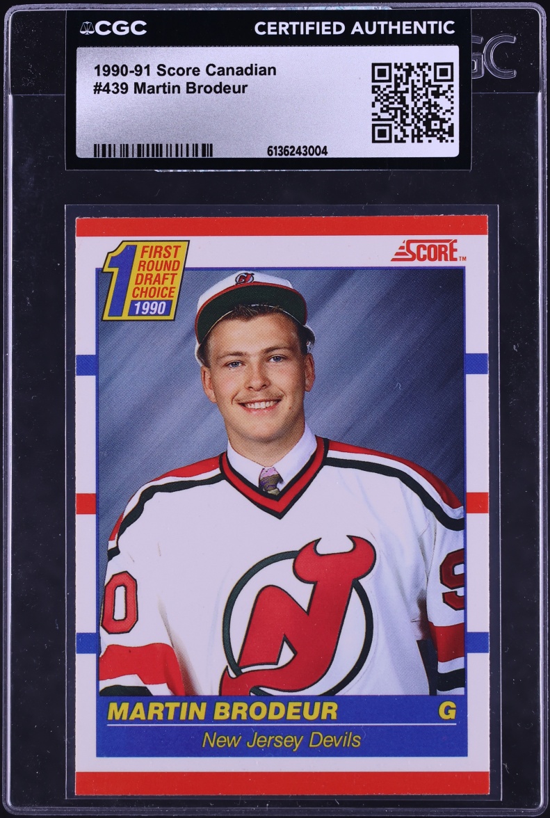 1990 Score Canadian Martin Brodeur ROOKIE #439 CGC AUTH