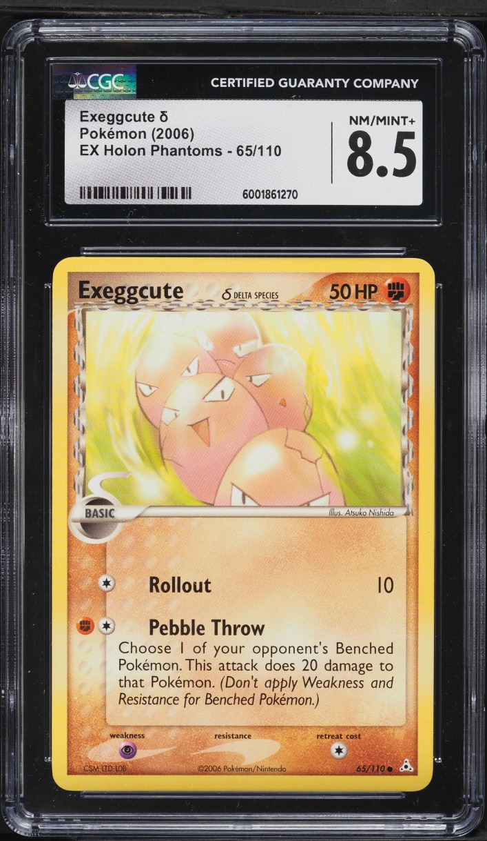 2006 Pokemon EX Holon Phantoms Exeggcute #65 CGC 8.5 NM-MT+