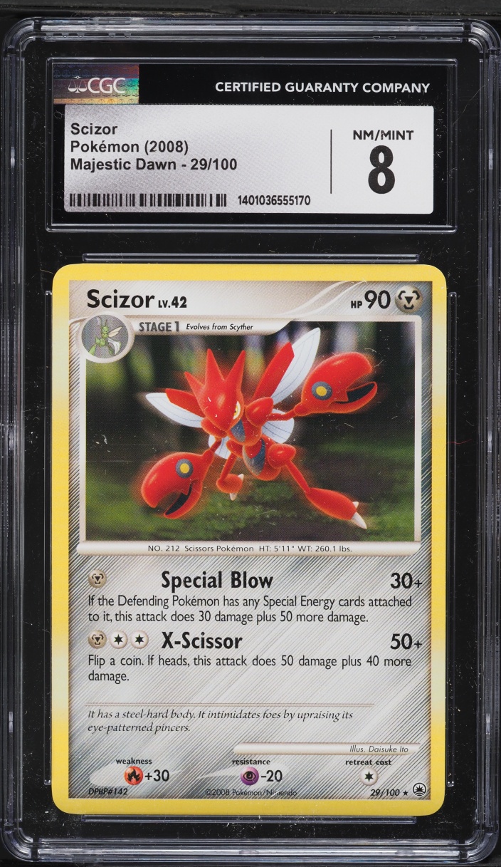 2008 Pokemon Diamond & Pearl Majestic Dawn Scizor #29 CGC 8 NM-MT