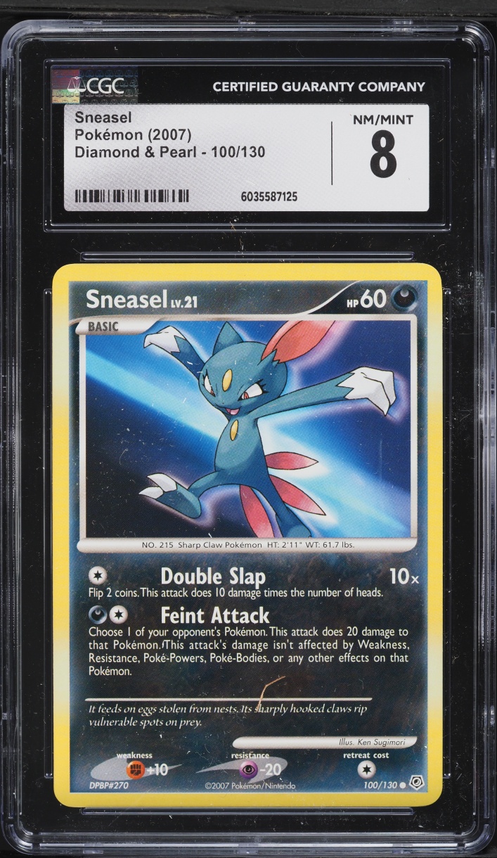 2007 Pokemon Diamond & Pearl Sneasel #100 CGC 8 NM-MT