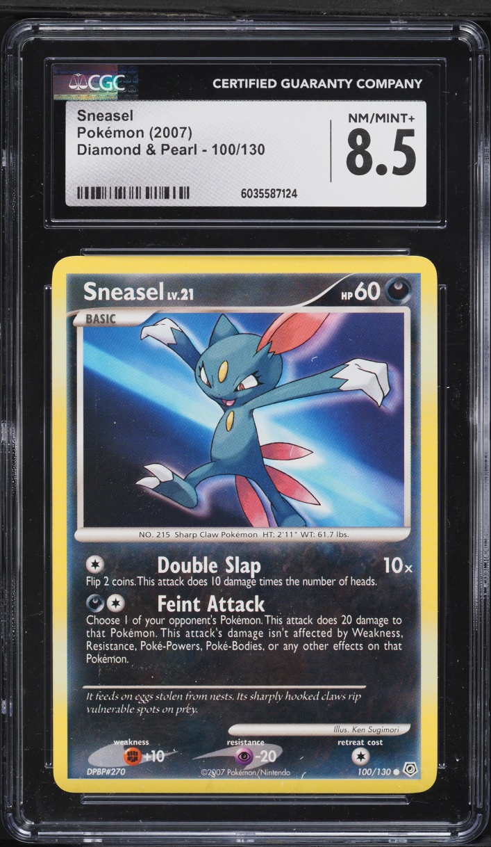 2007 Pokemon Diamond & Pearl Sneasel #100 CGC 8.5 NM-MT+