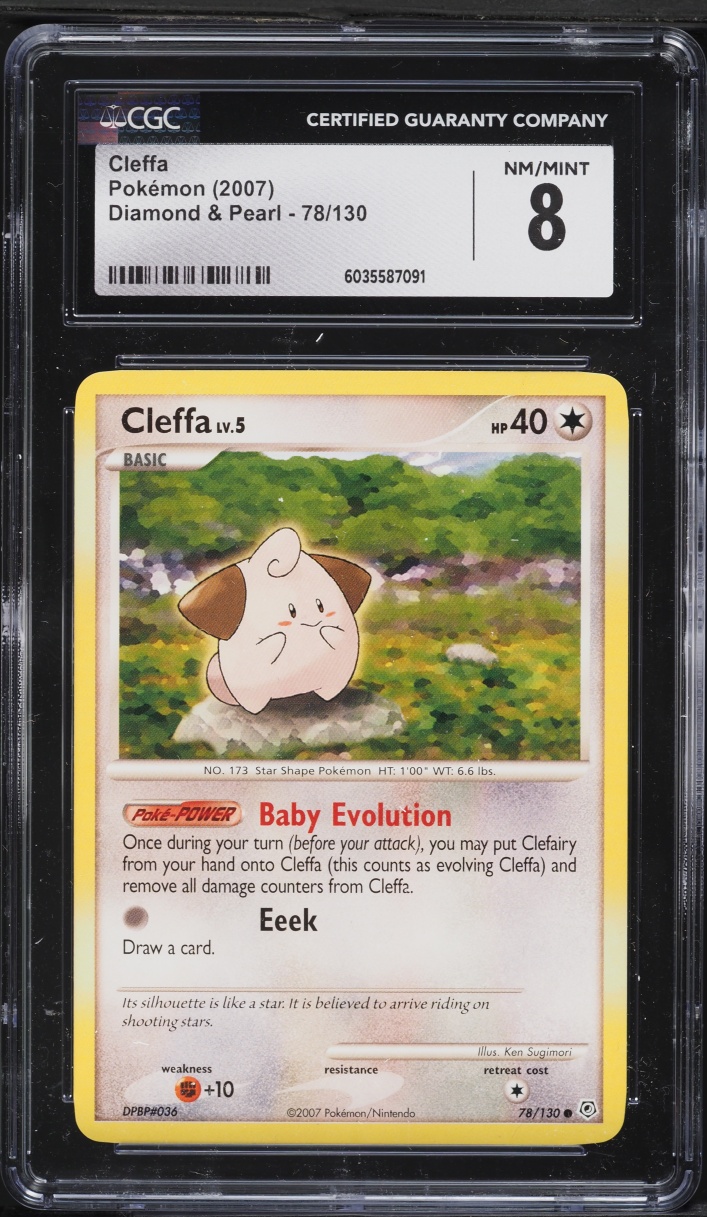 2007 Pokemon Diamond & Pearl Cleffa #78 CGC 8 NM-MT