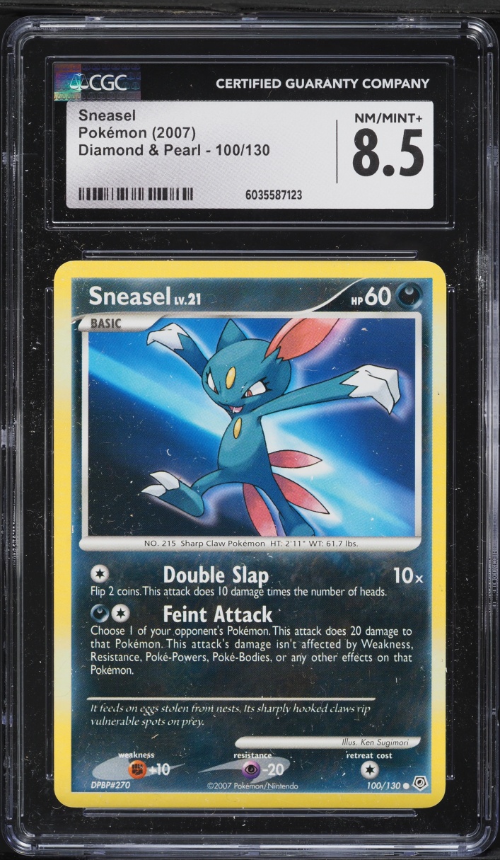 2007 Pokemon Diamond & Pearl Sneasel #100 CGC 8.5 NM-MT+