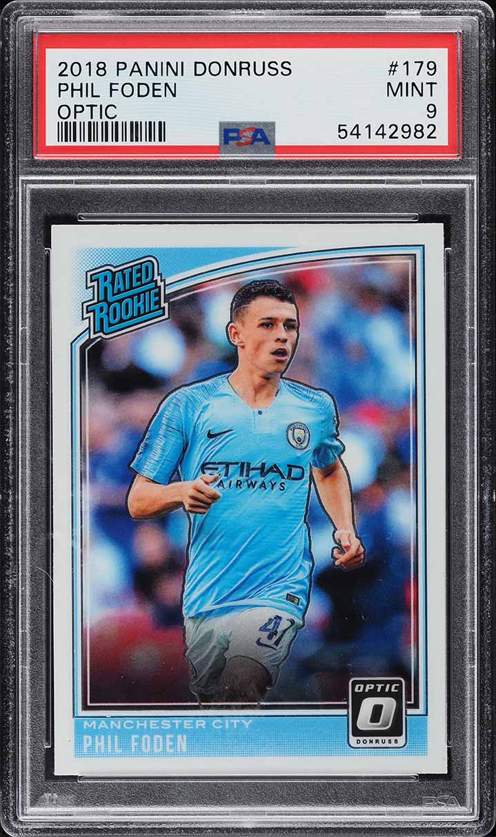 2018 Donruss Optic Purple Velocity Phil Foden ROOKIE /125 #179 PSA