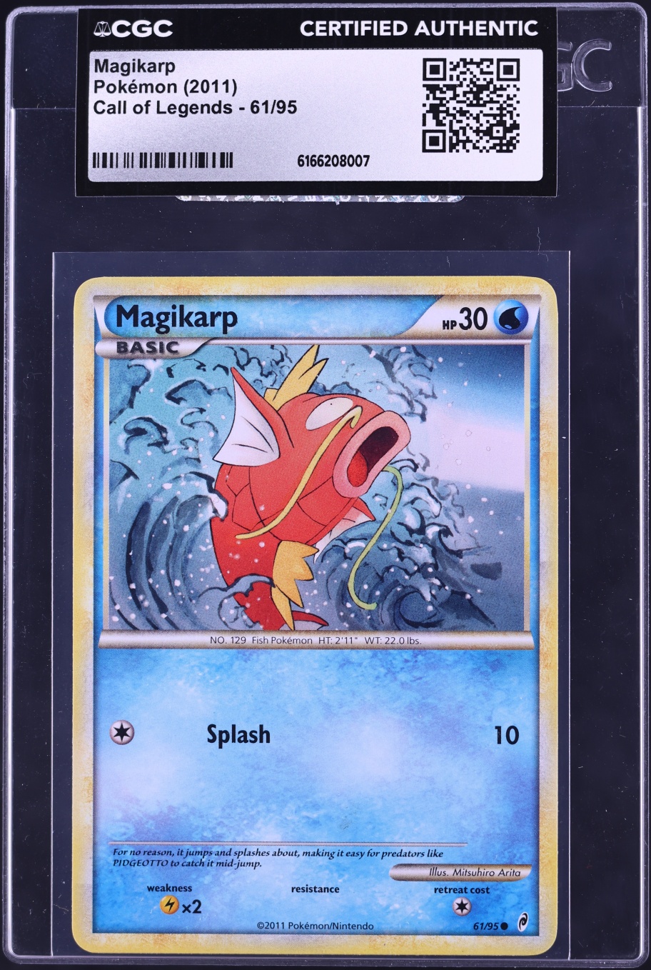 2011 Pokemon Call Of Legends Magikarp #61 CGC AUTH