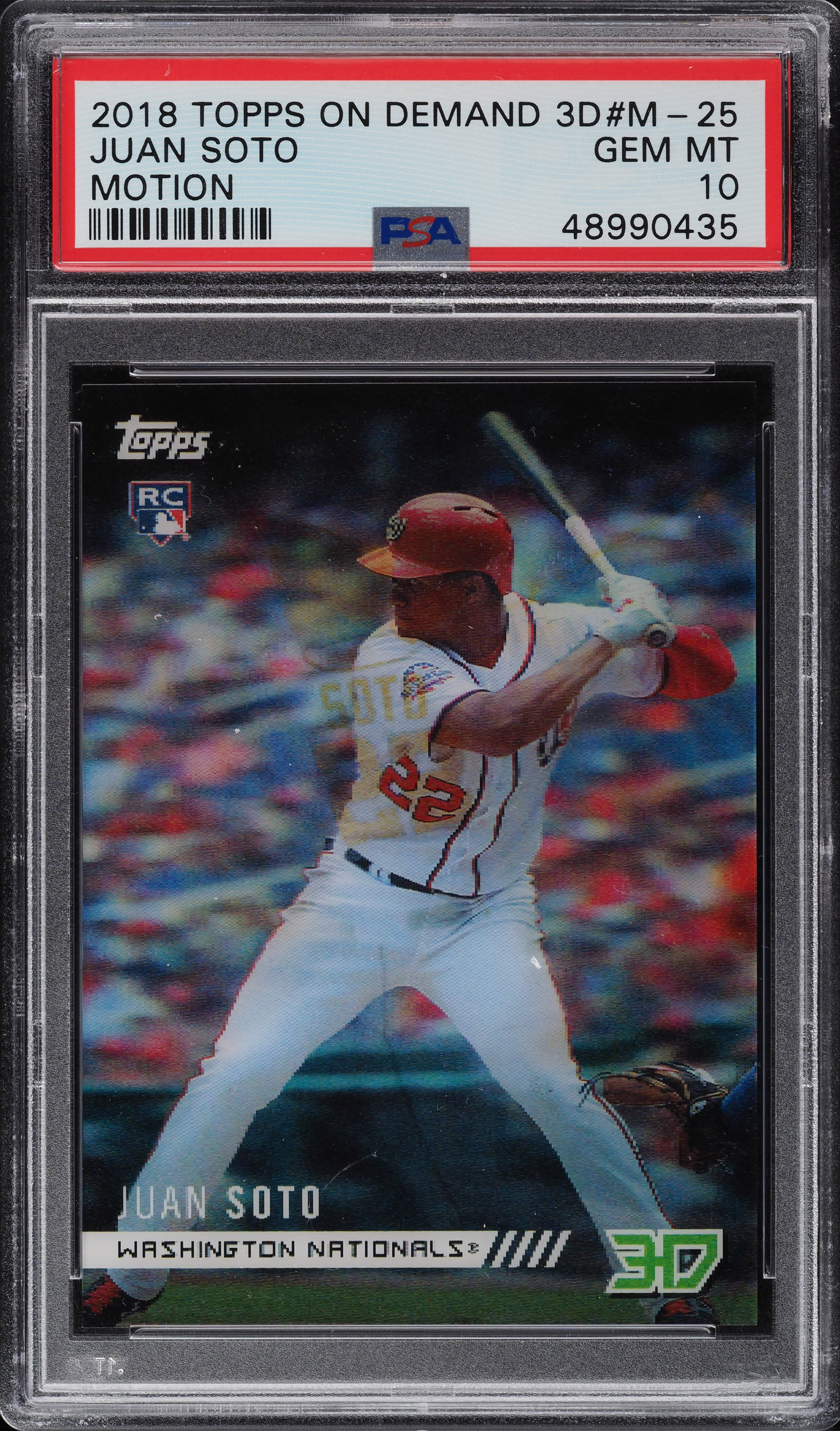 2018 Topps on Demand 3D Motion Juan Soto ROOKIE RC #M-25 PSA