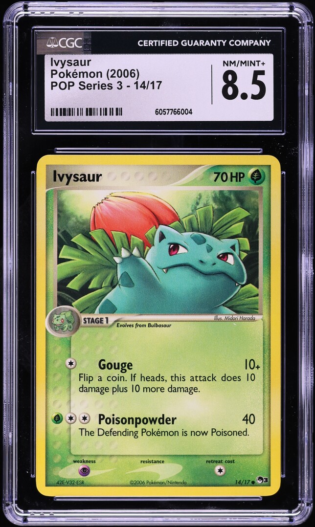 2006 Pokemon Pop Series 3 Ivysaur #14 CGC 8.5 NM-MT+