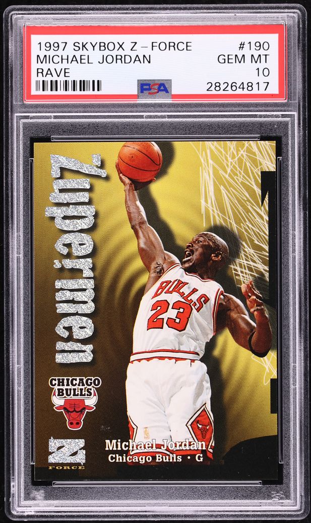1997 Skybox Z-Force Rave Zupermen Michael Jordan /399 #190 PSA 10 GEM MINT