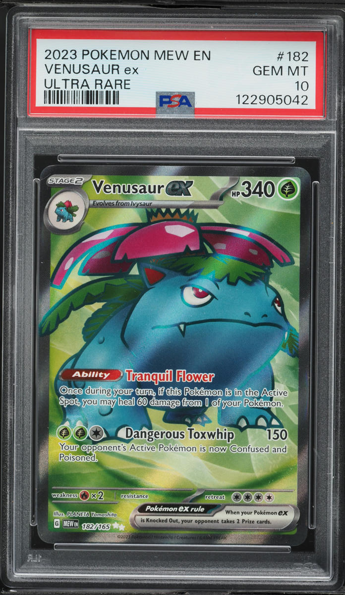 2023 Pokemon Scarlet & Violet 151 Full Art Venusaur ex #182 PSA 10 GEM MINT