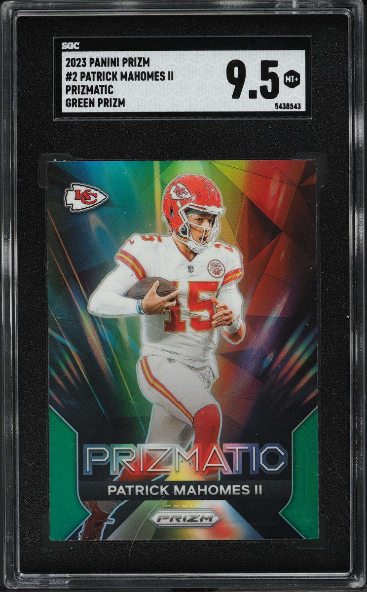 2023 Panini Prizm Prizmatic Green Patrick Mahomes II #2 SGC 9.5 MINT+