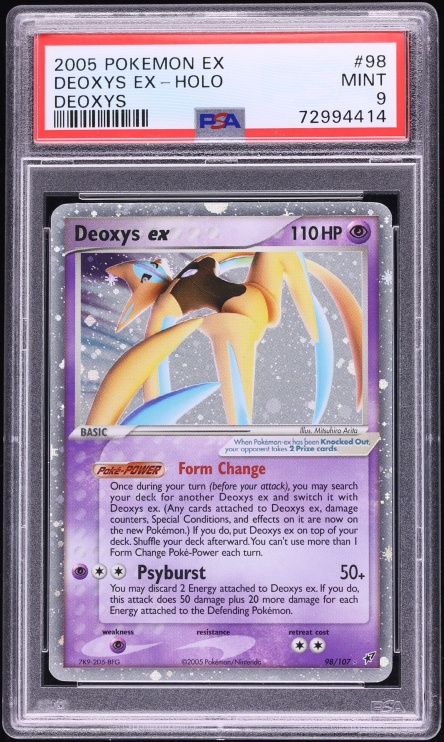 2005 Pokemon EX Deoxys Holo Deoxys ex #98 PSA 9 MINT