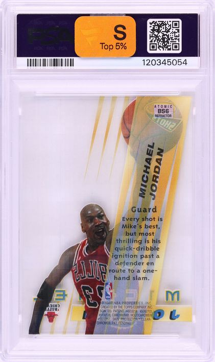 1996 Bowman's Best Shots Atomic Refractor Michael Jordan #BS6 PSA 10 GEM MINT - Photo 2
