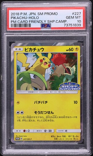 PSA10 2018 ピカチュウ SM PROMO ホロカード #227 PSA 10 Pikachu 227