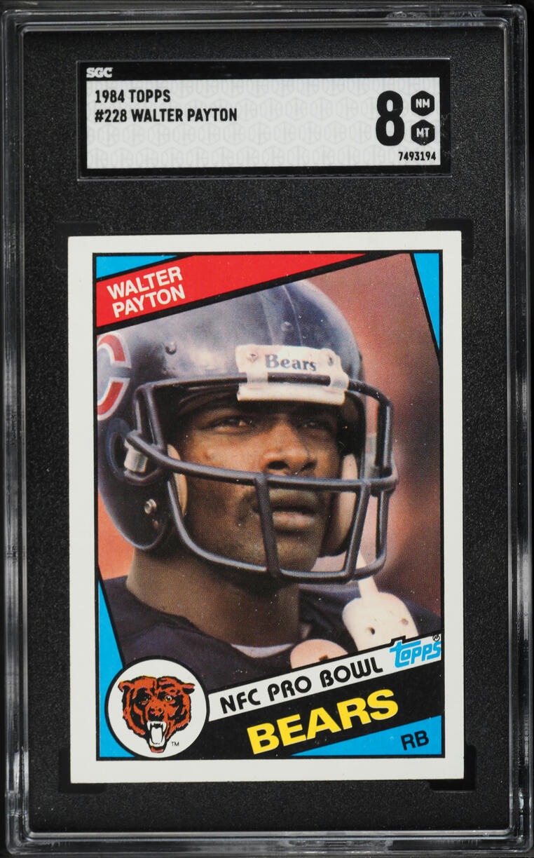 1984 Topps Football Walter Payton #228 SGC 8 NM-MT