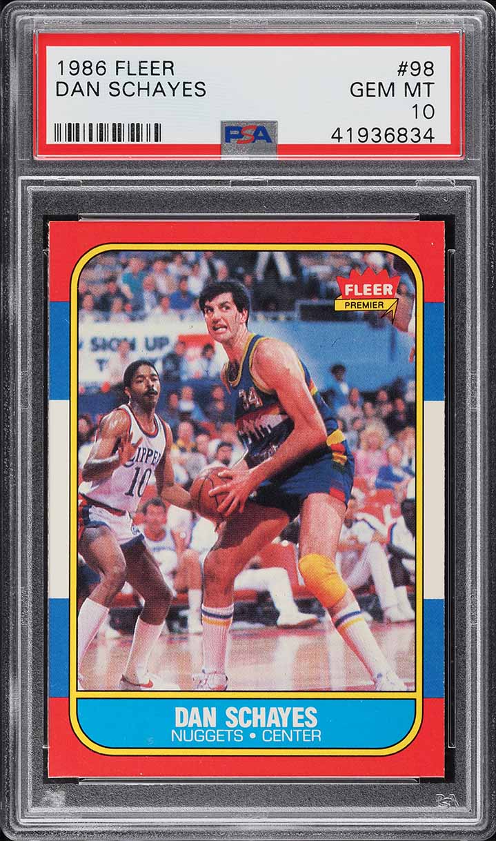 1986 Fleer Basketball Dan Schayes #98 PSA 10 GEM MINT