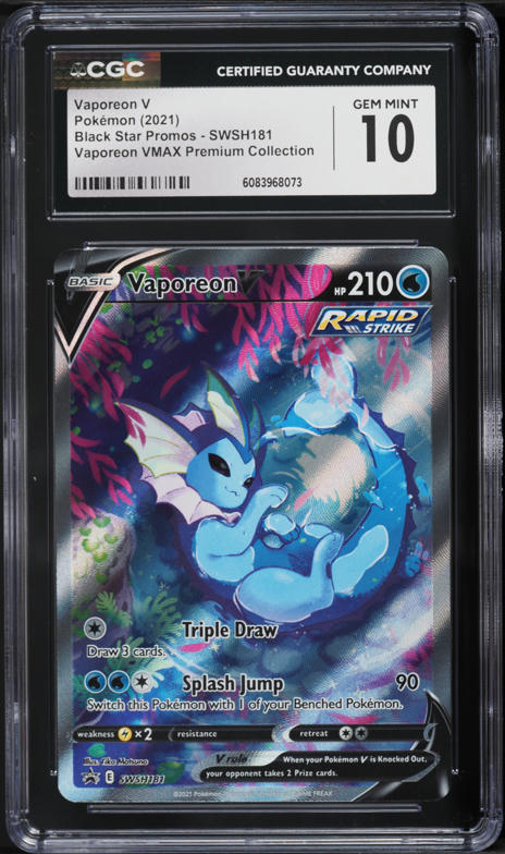 2021 Pokemon Japanese SWSH Eevee Heroes VMAX Vaporeon VMAX #2 CGC