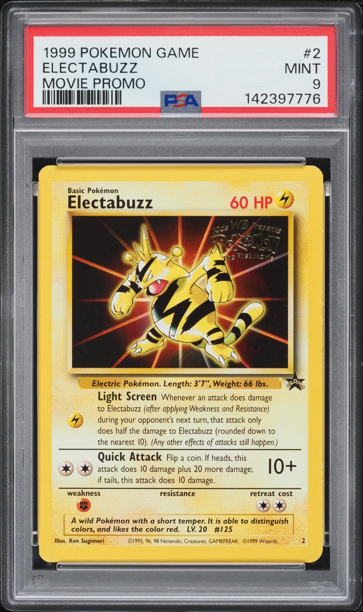 1999 Pokemon Movie Black Star Promo Electabuzz #2 PSA 9 MINT