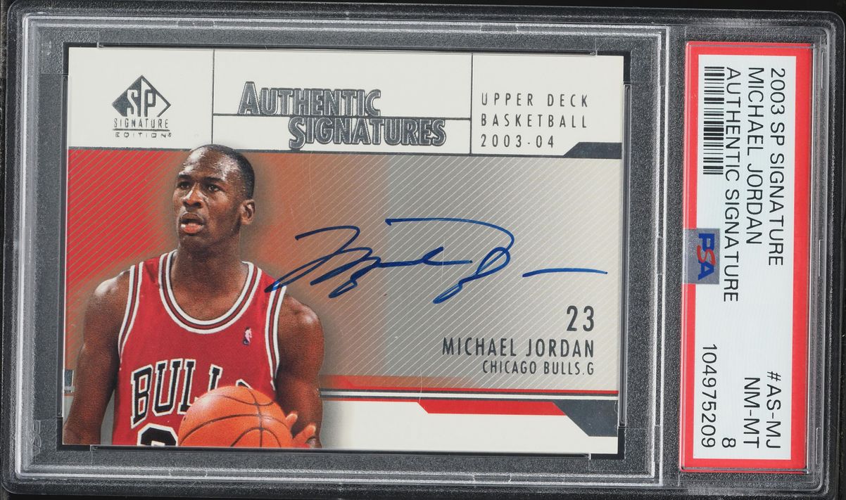 2003 SP Signature Authentic Michael Jordan AUTO #AS-MJ PSA 8 NM-MT - Photo 1