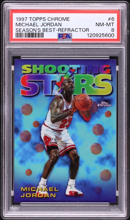 1997 Topps Chrome Season's Best Shooting Stars Michael Jordan #6