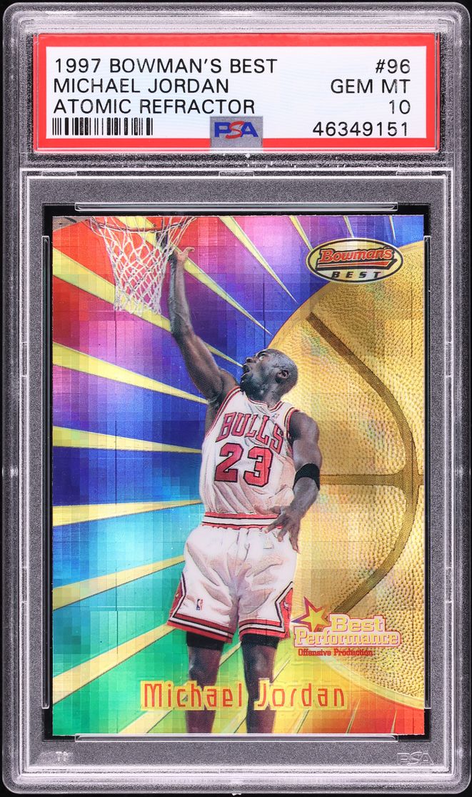 1997 Bowman's Best Atomic Refractor Michael Jordan #96 PSA 10 GEM MINT