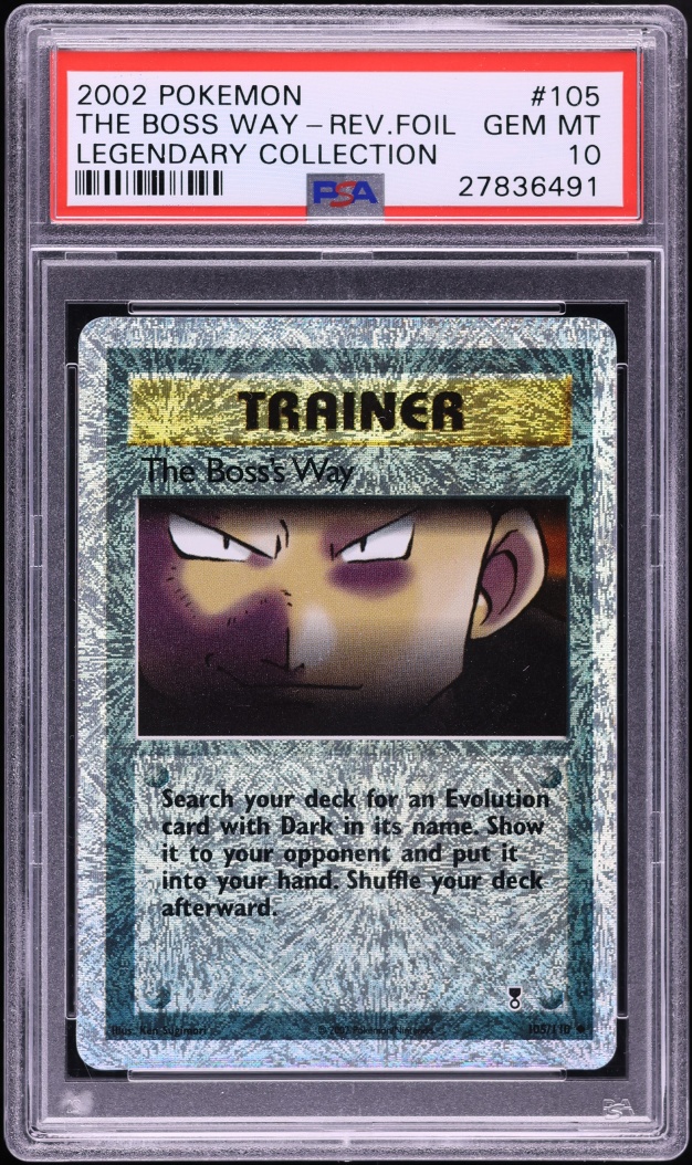 2002 Pokemon Legendary Collection Reverse Holo The Boss's Way #105 PSA 10 GEM MINT