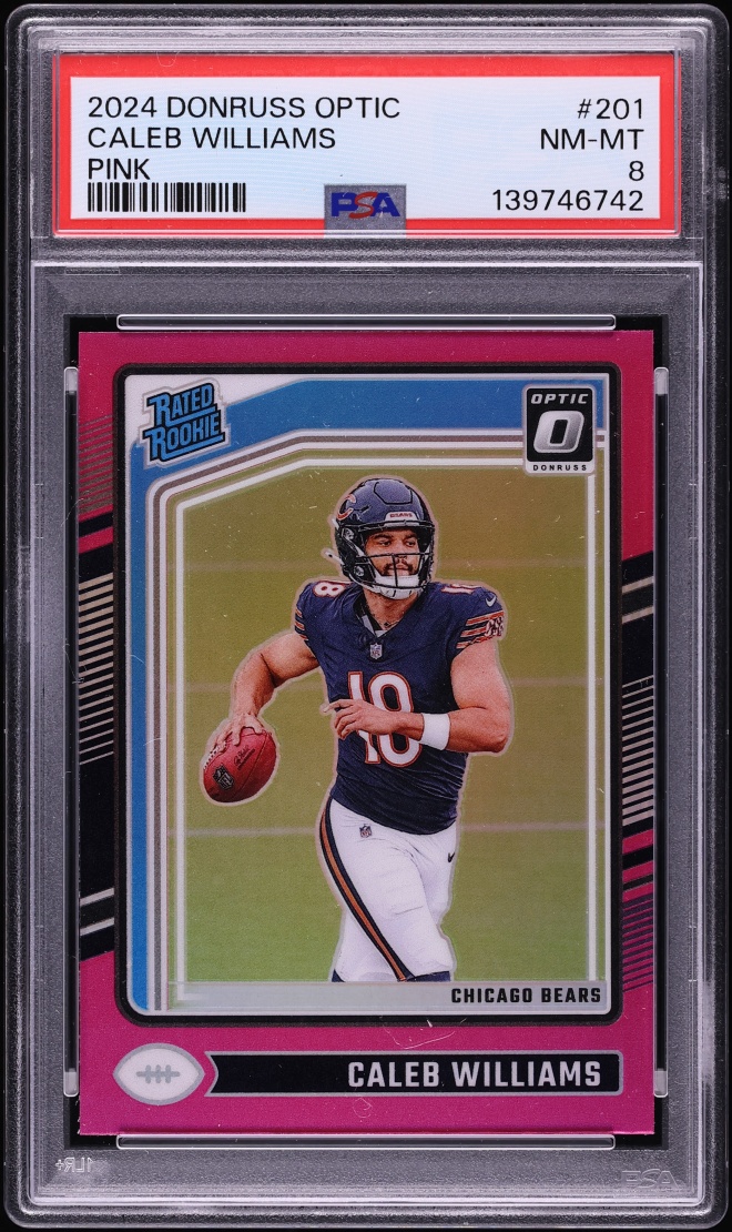 2024 Donruss Optic Pink Caleb Williams ROOKIE #201 PSA 8 NM-MT